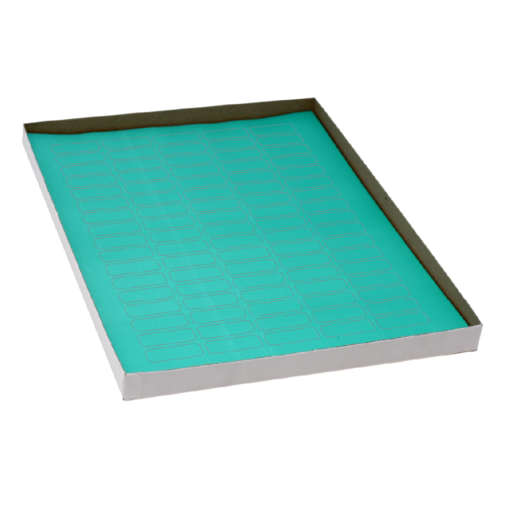 Globe Scientific Label Sheets, Cryo, 33x13mm, for 1.5-2mL Tubes, 20 Sheets, 85 Labels per Sheet, Green Image